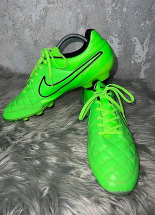 Копички бутсы кожаные nike timempo 100%оригинал
