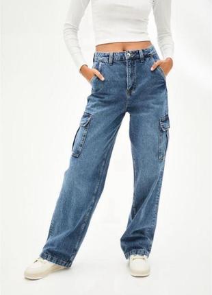 Джинсы карго h/m zara bershka багги
