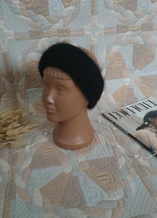 Повязка на голову теплая женская, 80% ангора