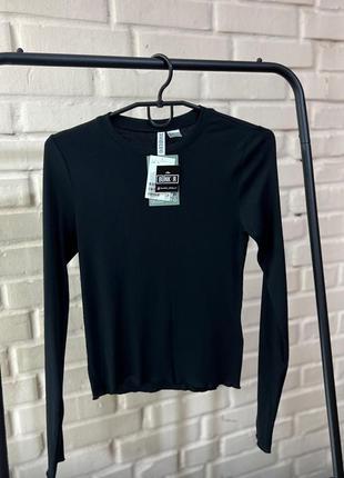 Лонгслив h&m в рубчик