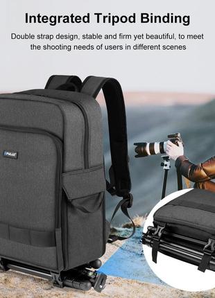 Фоторюкзак, рюкзак puluz для фотоапаратів — (тип pu5017b)7 фото
