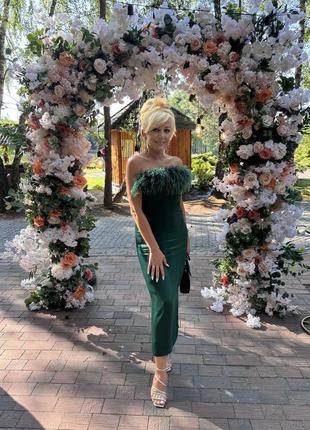 Сукня zara з пірʼям