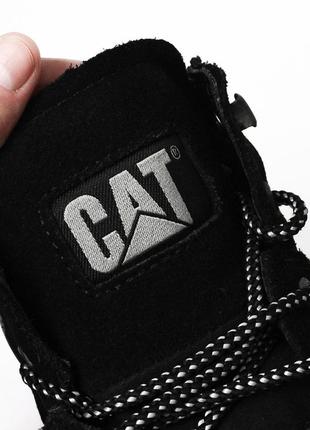 Брендовые оригинальные черные теплые кожаные ботинки caterpillar7 фото