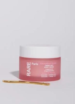 Восстанавливающий ночной крем для лица с церамидами, омега 3 и 6 rare paris exception rosée regenerating night cream