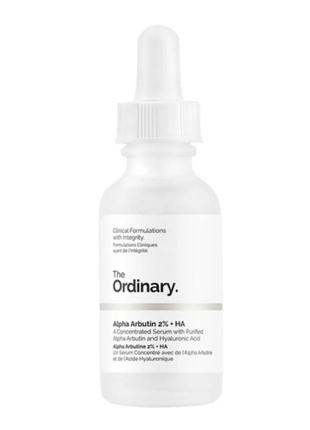 Осветляющая сыворотка с альфа арбутином 2% и гиалуроновой кислотой the ordinary  alpha arbutin 2%