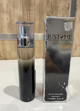 Paris hilton just me for men туалетна вода 50 мл, оригінал