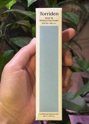 Torriden dive-in watery moisture sun cream spf50 увлажняющий солнцезащитный крем - 60ml солнцезащитный крем с 10 видами гиалуроновой кислоты