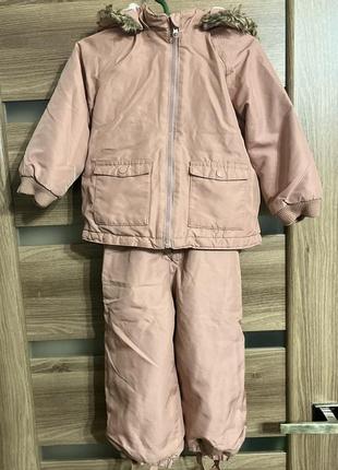 Зимний комбинезон (куртка и штаны) h&m 98 размер 🩷