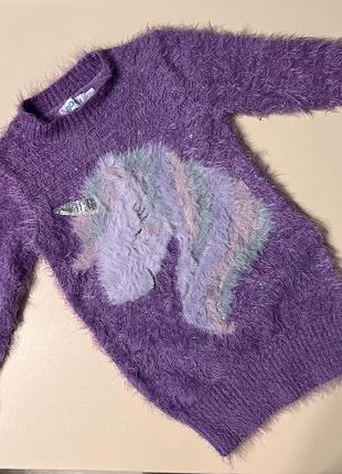 Світер фіолетовий з єдинорогом