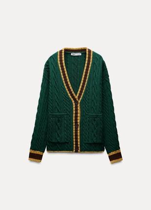 Трикотажний кардиган крупної в’язки  zara