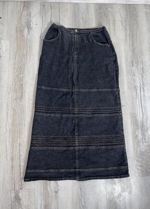 Довга джинсова спідниця юбка максі casual&co, m-l