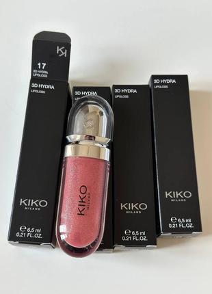 Блеск для губ kiko milano 3d hydra lipgloss оттенок 17