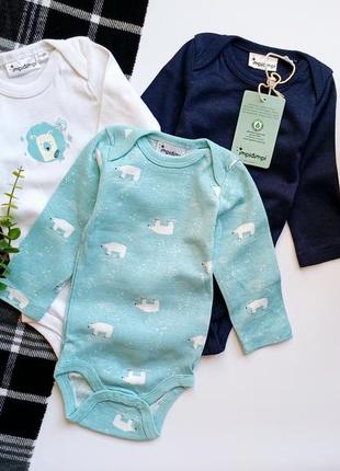 Боди, бодик, бодики, боди комплект, набор, с рукавом, брендовые, новые, 62см, 68см, 4/6мес