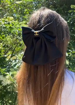 Бант-заколка для волосся чорного кольору