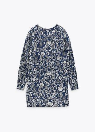 Жаккардовое платье с цветочным принтом zara5 фото