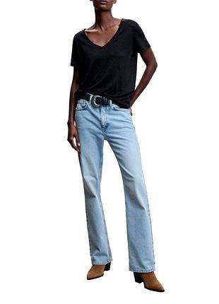 Лляна базова футболка h&m 48-50 розмір