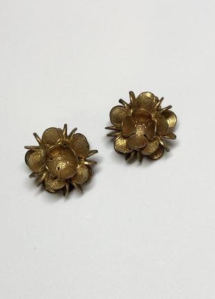 Винтажные клипсы, серьги. винтаж.