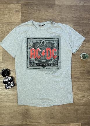 Стильна футболка офіційний мерч tvmania acdc black ice rock оригінал в ідеальному стані без нюансів рок реп музика