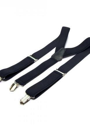 Підліткові підтяжки 80х3 см gofin suspenders темно-синій (2000000439464)1 фото