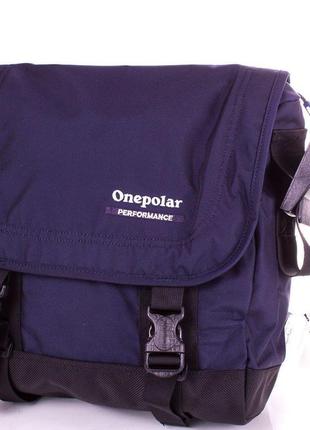 Мужская сумка спортивная onepolar 29х30х11 см синий cl0117171
