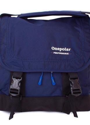 Чоловіча сумка спортивна onepolar 29х30х11 см синій cl0117171
