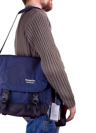 Мужская сумка спортивная onepolar 29х30х11 см синий cl0117171
