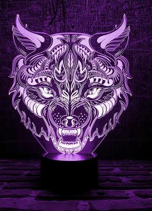 Сменная картинка для ночника-светильника 3d "волк - 2" 3dtoyslamp   cl0127307