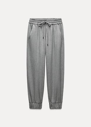 Штани-джоггери з манжетами внизу zara