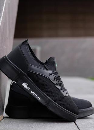 Трендова модель чоловічих кросівок lacoste all black!