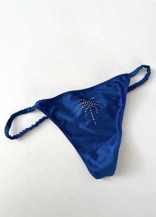 Синие люкс трусики victoria’s secret