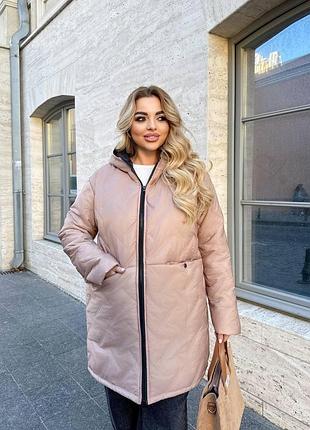 Жіноча осінка куртка великого розміру 50-52,54-56,58-60,62-64