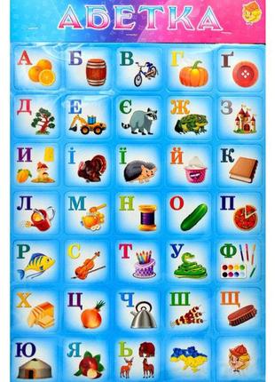 Магнитный набор букв "азбука" 1144ats на украинском языке голубой