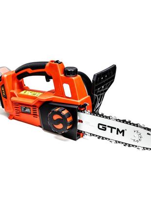 Пила ланцюгова акумуляторна gtm cs18/250bl (25 см, 10 м/с, bl, 18v, без акумуляторів та зарядного пристрою)