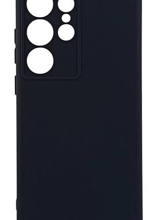 Чехол silicone case box для samsung galaxy s24 ultra бампер с микрофиброй черный