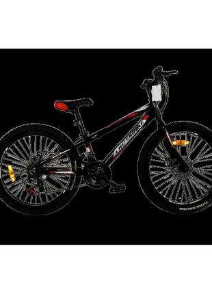 Crossbike велосипед crossbike spark ad 24" 11" чорний — червоний