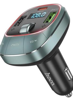 Автомобільний fm модулятор трансмітер hoco e76 2usb/type-c pd 45w зі швидкою зарядкою