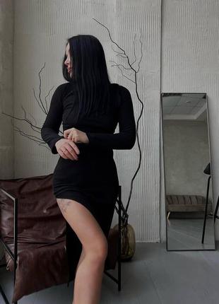Плаття жіноче рубчик із відкритою спиною 42-44; 44-46 "grand fashion" від прямого постачальника