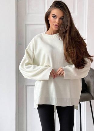 Жіночий светр-туніка в'язання oversize (2кв) "chaykina" недорого від прямого постачальника