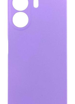 Чехол silicone case для poco c65 бампер с микрофиброй сиреневый