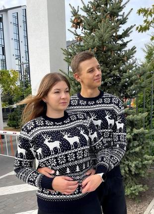 Мужской рождественский оригинальный вязаный свитер с оленями дизайнерский мужской...