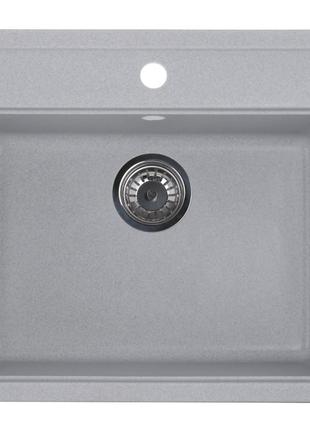 Мийка кухонна zerix zs-5751s-09 сіра (zx4599)