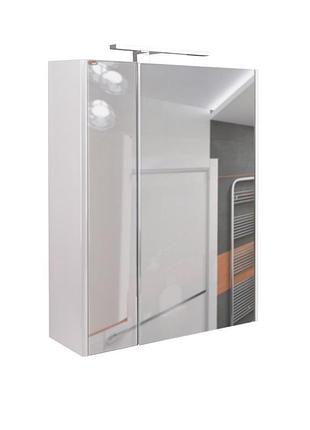 Дзеркальна шафа підвісна qtap albatross 600х700х145 white з led-підсвіткою qt0177zp600lw