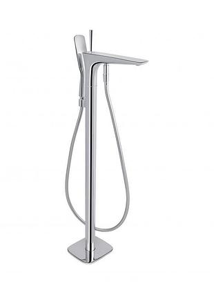 Смеситель для ванны qtap podlaha напольный (c душевым гарнитуром) qt19103vdc chrome