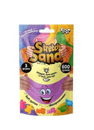 Набір креативної творчості "stretch sand" sts-04-01u пакет 600 г (фіолетовий)