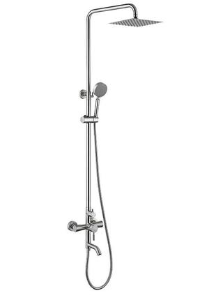 Душова колона зі змішувачем zerix lux-009-j з неірж. сталі sus304 (zx4878)