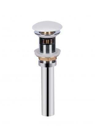 Донний клапан для раковини qtap pu02o 70х70х227.5 white з переливом