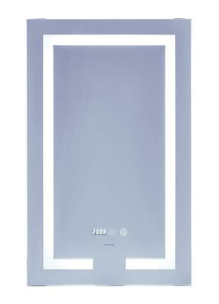 Зеркало mixxus hard mr06-50x80 (часы, led-подсветка, антизапотевание) (mi6011)
