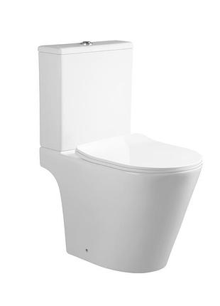 Унитаз напольный qtap dove rimless безободковый с сиденьем soft-close white qt06228380bw
