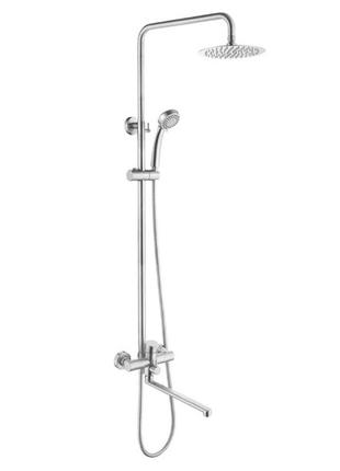 Душевая колонна со смесителем zerix lr72403-2 sus304 (zx2991)