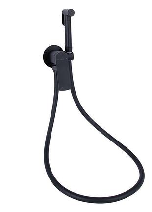 Набор для гигиенического душа qtap slavonice округлый qtsla262blm45917 black matt